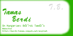 tamas berdi business card